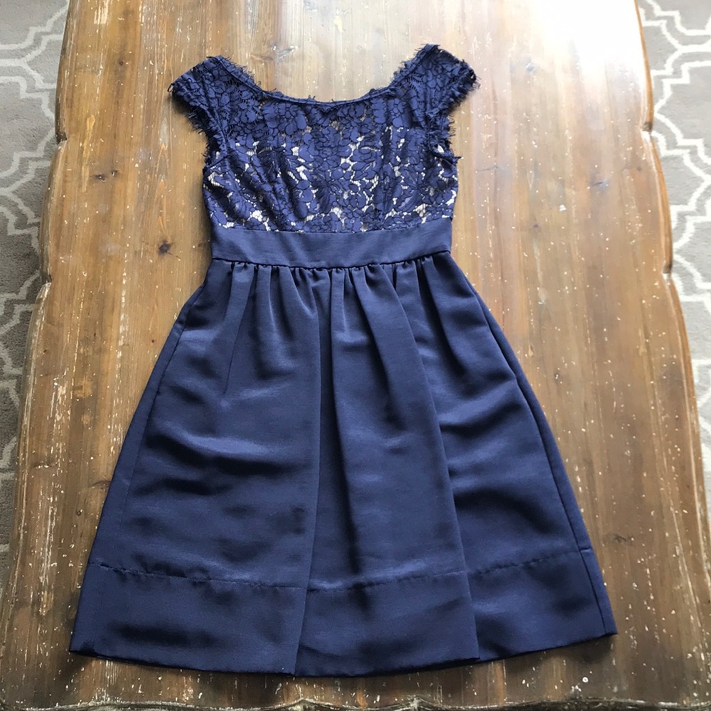 Eliza J Navy Dress